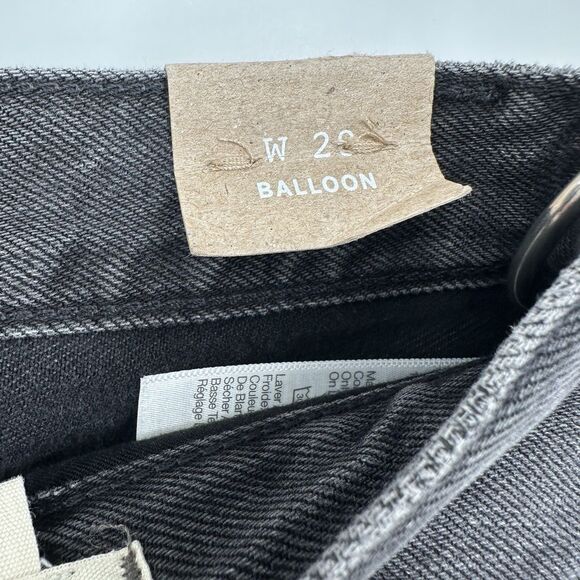 Madewell The Ballon  NWT‎ Wide Leg Jean Women's Sz 28  Pockets Black - Picture 7 of 16